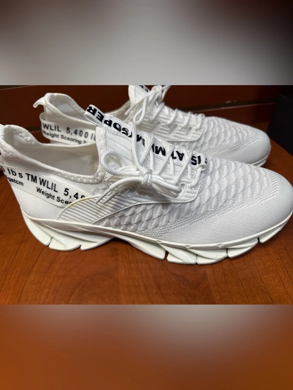 White Knit Men's Sneakers - Unbranded Comfort Runner